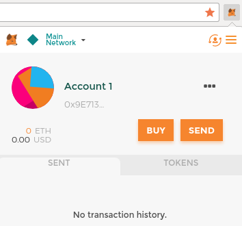 MetaMask Account Page