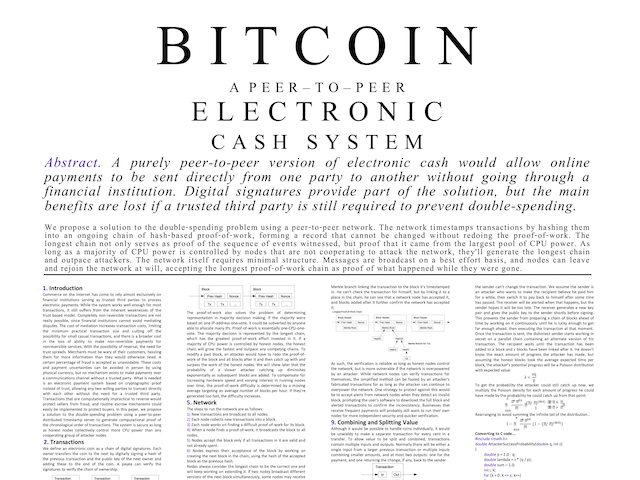 Bitcoin White Paper