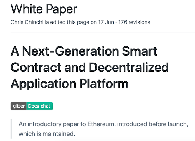 Ethereum White Paper
